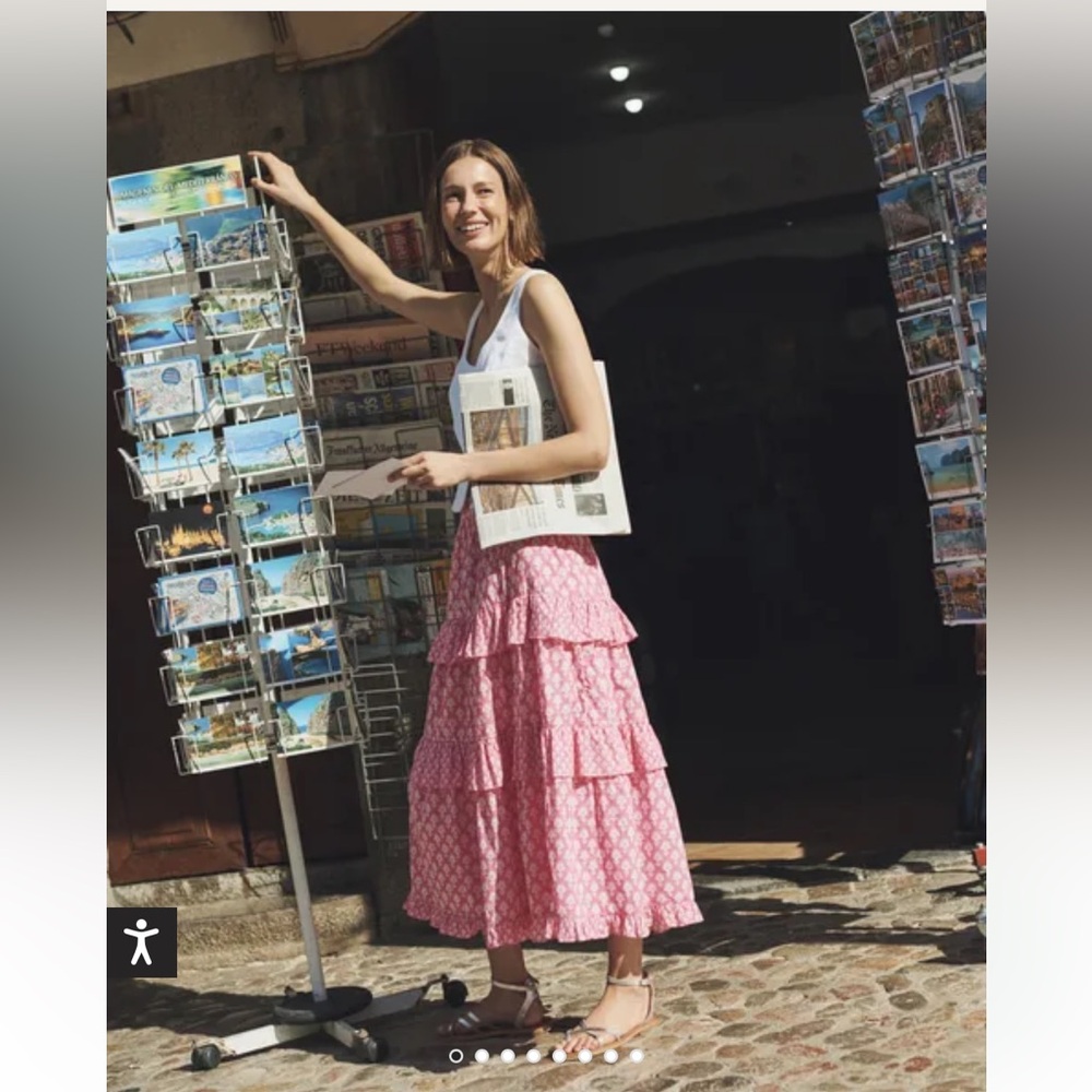 Boden Tiered cotton maxi skirt 💕